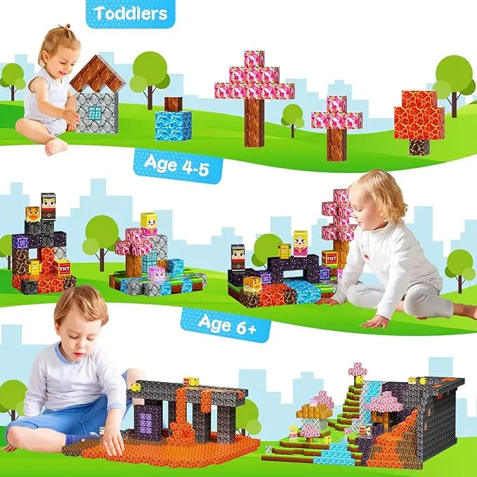 Décennie s de Construction Magnétiques pour Garçon et Fille, Ensemble de Cube Magnétique, Modèle de Bricolage, Jouet Sensoriel STEM, pour Enfant de 3 Ans et +