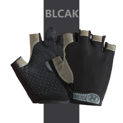 Gants de vélo pour hommes et femmes, demi-doigt, de gymnastique, mitaines respirantes et antidérapantes, pour Fitness, entraînement sportif
