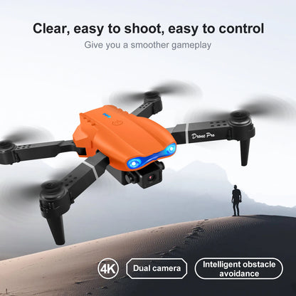 Drone professionnel E99 Pro avec caméra 4K, photographie aérienne, caméra HD pour touristes, évitement d'obstacles à trois côtés, quadrirotor