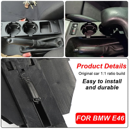 Nouveau Double trou style de voiture Console centrale avant boîte de rangement pièce de monnaie + porte-gobelet pour BMW E46 série 1999-2006 51168217953