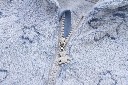 Vêtements doux pour nouveau-né, flanelle, automne hiver, pour bébés garçons et filles, combinaison de dessin animé, body chaud pour bébés de 0 à 12 mois