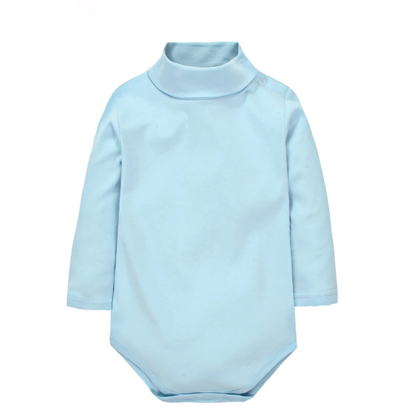 Body pour bébé garçon, manches longues, Triangle, 100% coton, combinaison douce et confortable, couleur unie, mode Simple, col haut, 0-24 mois