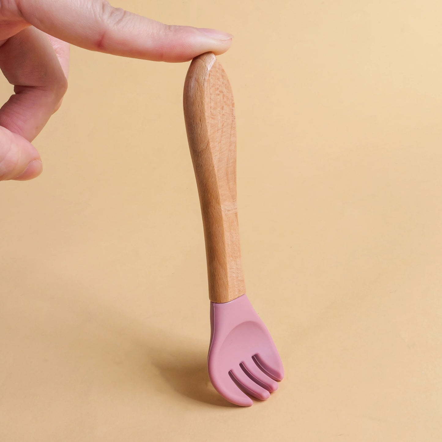 2 pièces/ensemble vaisselle bébé cuillère fourchette ensemble enfants Silicone bois alimentation formation bébé vaisselle couverts bébé alimentation fournitures