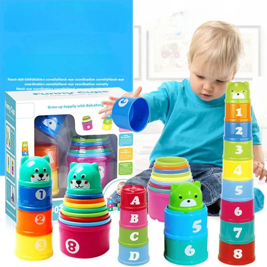 Enfant cerveau réponse bataille pli tasse main vitesse compétition pli tasse bébé pile jeu éducation précoce Puzzle Train jeux de société jouet