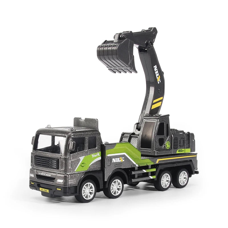 1/50 modèle voiture Bulldozer camion pelle grue chariot élévateur Construction ingénierie véhicule jouets pour garçons enfants jouets éducatifs