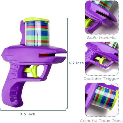 Pistolet à disque en mousse pour enfants, jeu de plein air, jouet, disque volant, lanceur de tir, Double jouet interactif Parent-enfant