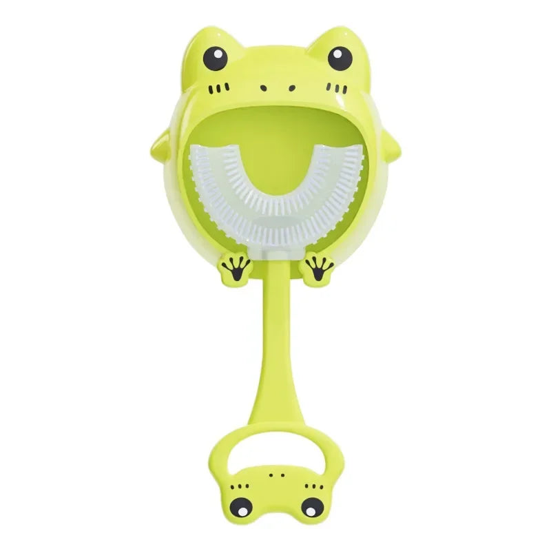 Brosse à dents en Silicone souple pour bébé de 2 à 12 ans, brosse de nettoyage des dents en forme de U à 360 degrés pour enfants de 2 à 12 ans
