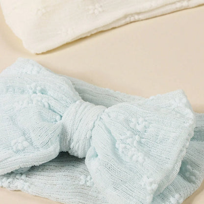 Bandeau en maille respirante et douce pour bébé, 3 pièces, avec nœud Double couche, haute élasticité, couvre-chef adapté aux nourrissons et aux jeunes enfants