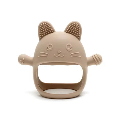 Gants de dentition en Silicone pour bébé, 1 pièce, jouet sans BPA, mignon en forme d'animal, jouets molaires de dentition pour nourrissons, soins dentaires, articles pour nouveau-nés