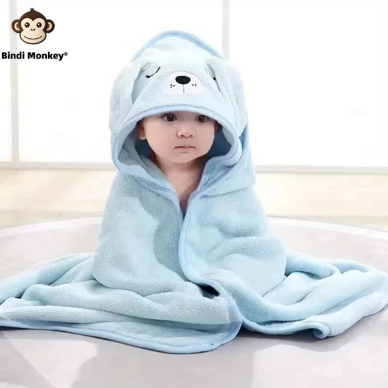 Peignoir pour bébé en forme d'animal, absorbant rapidement, doux, à capuche, chaud, en velours de corail, Robe de nuit, bain câlin pour de nombreuses scènes