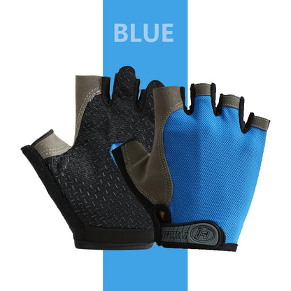 Gants de vélo pour hommes et femmes, demi-doigt, de gymnastique, mitaines respirantes et antidérapantes, pour Fitness, entraînement sportif