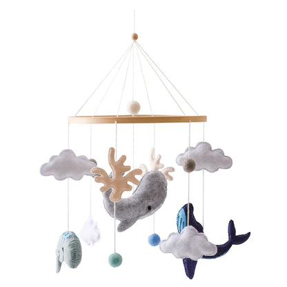 Berceau de bébé lit Mobile cloche hochet jouets en bois Crochet étoiles pendentif lit cloche jouets nouveau-né confort berceau support suspendus jouets cadeaux