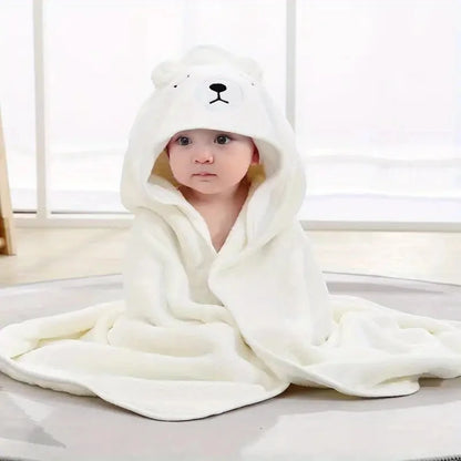 Peignoir pour bébé en forme d'animal, absorbant rapidement, doux, à capuche, chaud, en velours de corail, Robe de nuit, bain câlin pour de nombreuses scènes