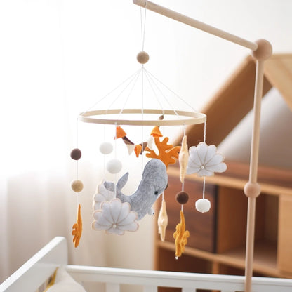 Berceau de bébé lit Mobile cloche hochet jouets en bois Crochet étoiles pendentif lit cloche jouets nouveau-né confort berceau support suspendus jouets cadeaux