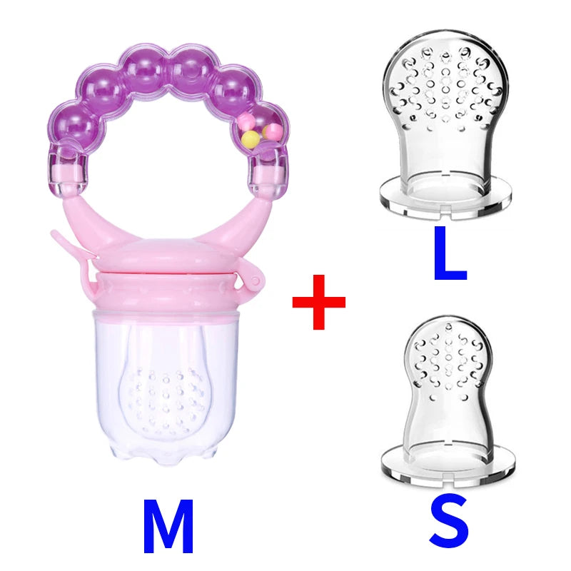 3 en 1 sac nouveau-né bébé aliments frais mangeoire Silicone anneau de dentition jouet mangeoire à fruits sucette formation manger fruits meulage bâton mignon