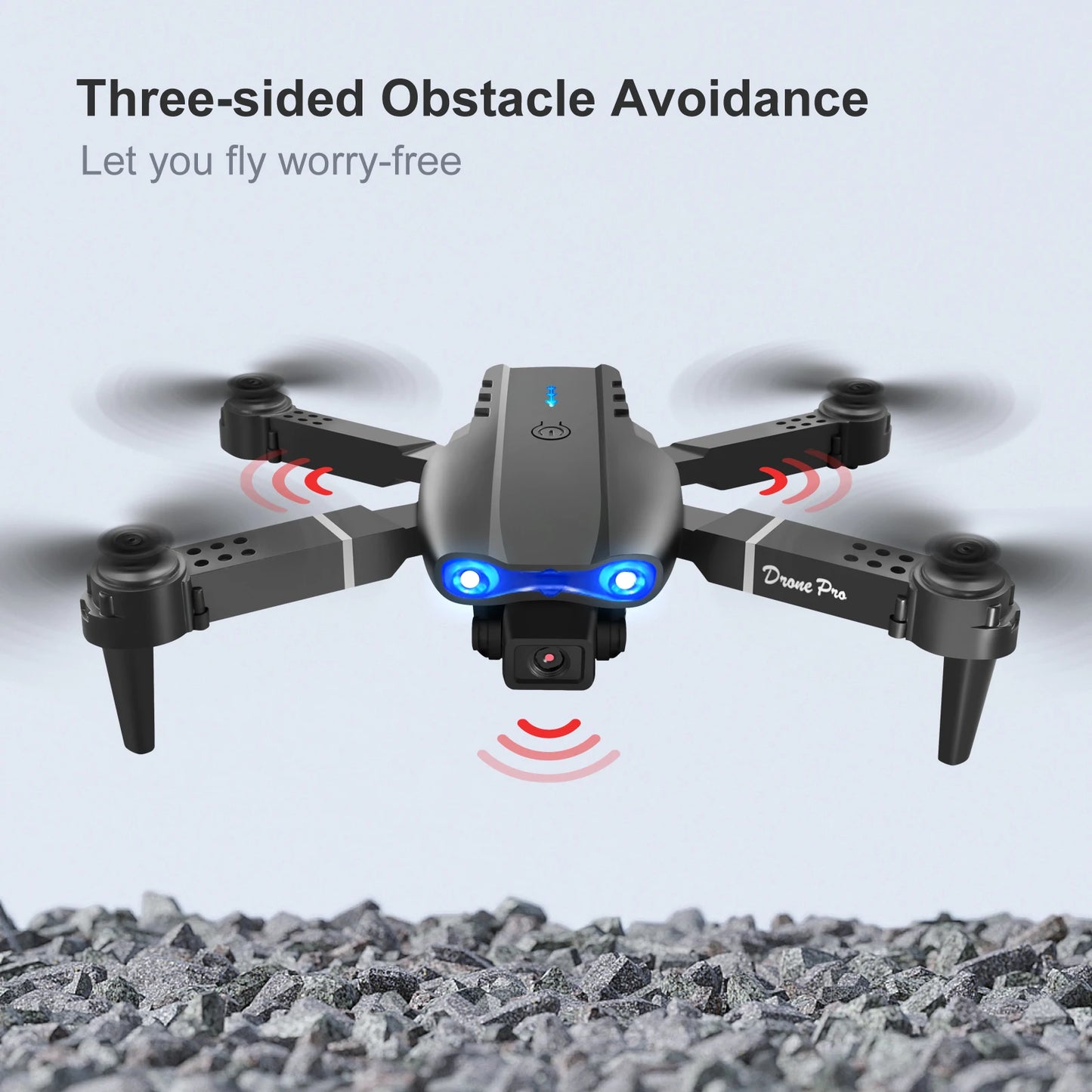 Drone professionnel E99 Pro avec caméra 4K, photographie aérienne, caméra HD pour touristes, évitement d'obstacles à trois côtés, quadrirotor