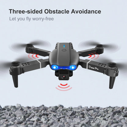Drone professionnel E99 Pro avec caméra 4K, photographie aérienne, caméra HD pour touristes, évitement d'obstacles à trois côtés, quadrirotor