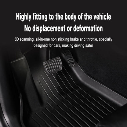 Polymères de coffre de voiture pour les placements, modèle Y, modèle 3, haute terre, 2021-2024, polymères de bagages, TPE, étanche, antidérapant, ensemble de revêtements de sol