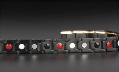 Offre spéciale de luxe mode santé énergie Bracelet hommes en acier inoxydable Bio magnétique Anti-fatigue Anti-rayonnement Bracelets bijoux