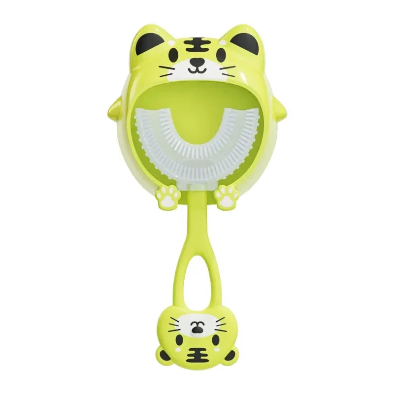 Brosse à dents en Silicone souple pour bébé de 2 à 12 ans, brosse de nettoyage des dents en forme de U à 360 degrés pour enfants de 2 à 12 ans