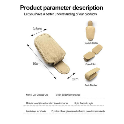 Clip universel pour lunettes de soleil de voiture, porte-billet, support de fixation, étui à stylo, pare-soleil, accessoires de voiture