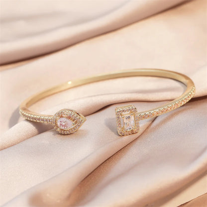 Bracelets de manchette en or géométrique pour femmes, bijoux de fête INS, mode cubique, contre-indiqué, luxe, documents