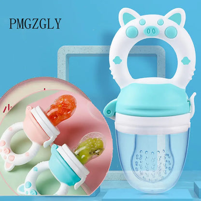 3 en 1 sac nouveau-né bébé aliments frais mangeoire Silicone anneau de dentition jouet mangeoire à fruits sucette formation manger fruits meulage bâton mignon