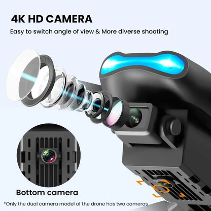 Drone professionnel E99Pro avec caméra pour touristes, 4K, WIFI, flux optique, fpv, évitement d'obstacles, photographie aérienne, quadrirotor