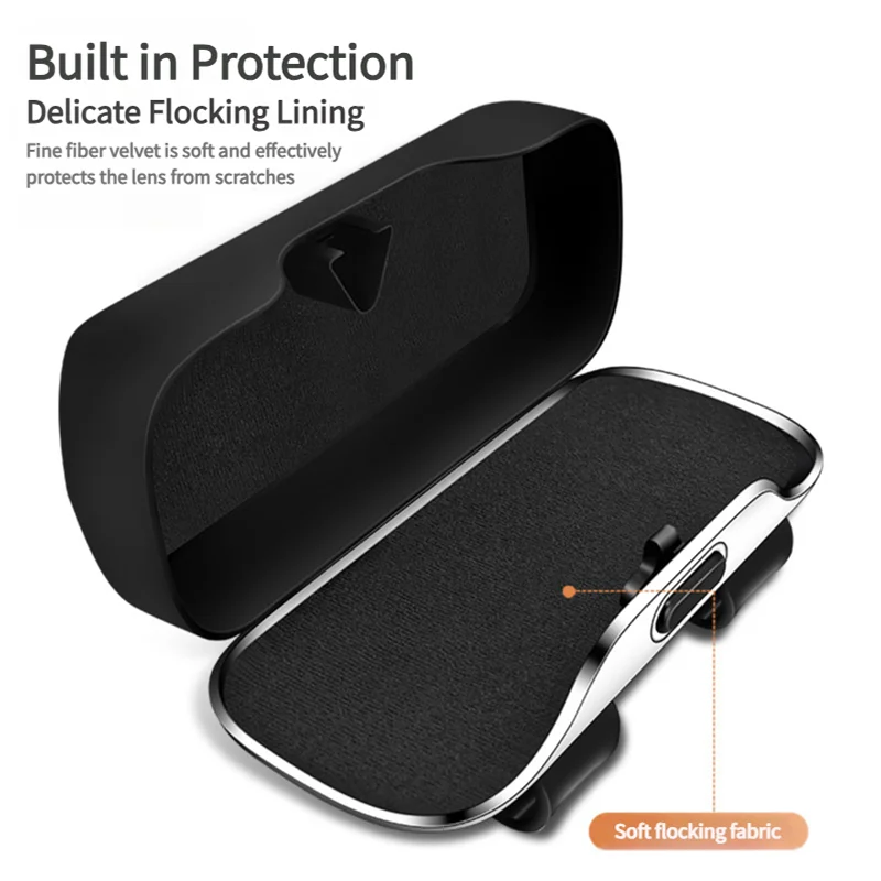 Étui à lunettes pour visière de voiture, ABS de qualité supérieure, flocage intérieur de lunettes de soleil, organisateur, mallette de rangement, boîte de Protection anti-rayures pour lunettes