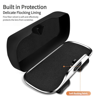 Étui à lunettes pour visière de voiture, ABS de qualité supérieure, flocage intérieur de lunettes de soleil, organisateur, mallette de rangement, boîte de Protection anti-rayures pour lunettes
