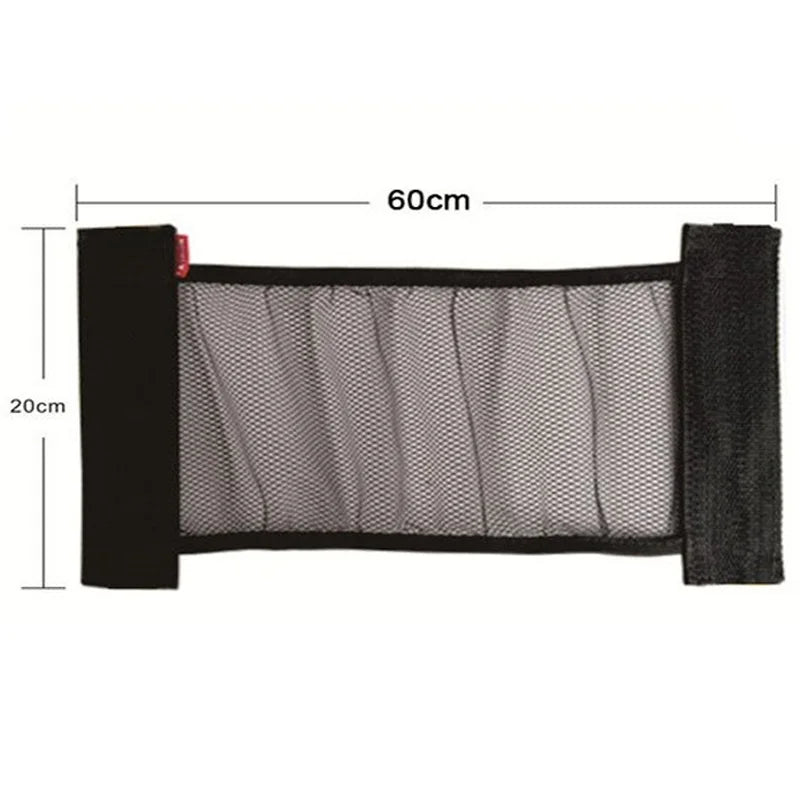 Filet de rangement pour coffre arrière de voiture, maille élastique, sangles fixes, organisateur intérieur de voiture, filet de rangement pour extincteur, sac de fixation arrière de siège, accessoire de voiture