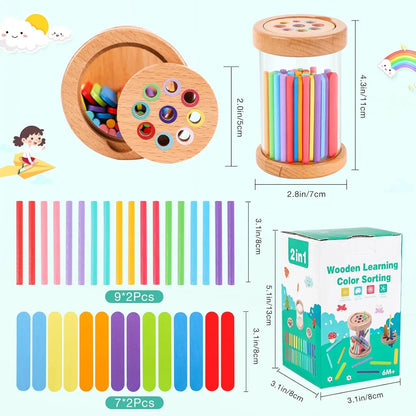 Jouets Montessori en bois, jouets de tri des couleurs, motricité Fine, jeux de correspondance sensorielle, jouets éducatifs pour enfants de 1 à 3 ans, cadeau de 3 ans et plus