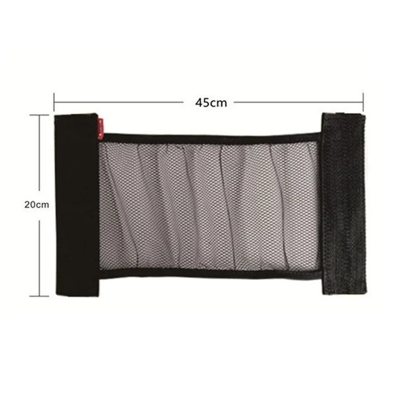 Filet de rangement pour coffre arrière de voiture, maille élastique, sangles fixes, organisateur intérieur de voiture, filet de rangement pour extincteur, sac de fixation arrière de siège, accessoire de voiture