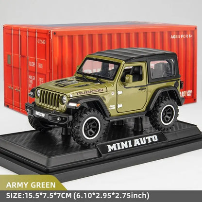 Tout-terrain 7 portes pour modèle de voiture jouet Wrangler moulé sous pression, véhicule en alliage métallique à l'échelle 1/32 pour enfants garçons filles adultes, portes ouvertes, légères
