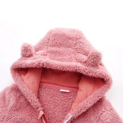 Barboteuse à capuche à manches longues pour nouveau-né garçon et fille, combinaison à fermeture éclair pour enfants, vêtements pour bébés, automne, hiver