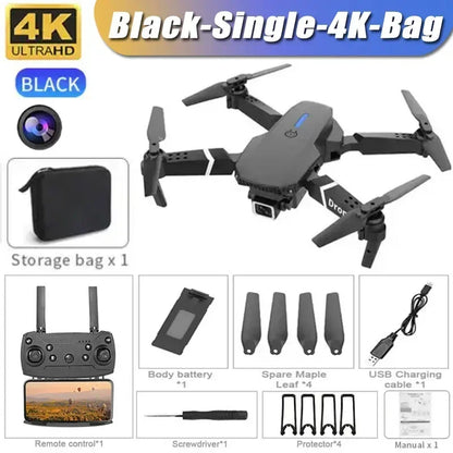 2025 E88 professionnel grand Angle RC Dron HD 4K Mode caméra pliable hélicoptère avion quadrirotor Drone enfant cadeau jouets ﻿