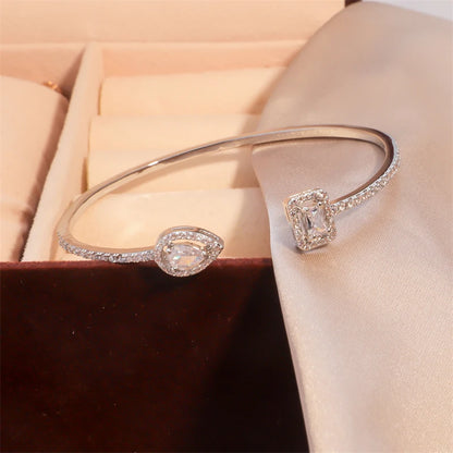 Bracelets de manchette en or géométrique pour femmes, bijoux de fête INS, mode cubique, contre-indiqué, luxe, documents