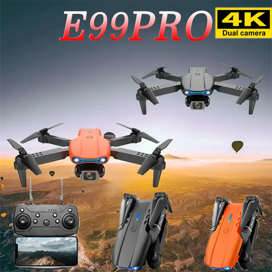 Drone professionnel E99 Pro avec caméra 4K, photographie aérienne, caméra HD pour touristes, évitement d'obstacles à trois côtés, quadrirotor