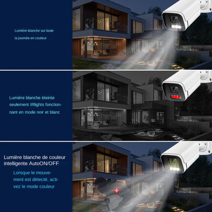 4K 8MP ip camera video surveillance extérieure POE avec codec H.265 et protocole Onvif système infrarouge
