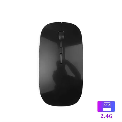 Souris sans fil Bluetooth 5.2, 2.4 ghz, double Mode, silencieuse, Rechargeable, pour jeu, 1600DPI, pour ordinateur portable, Win Mac OS