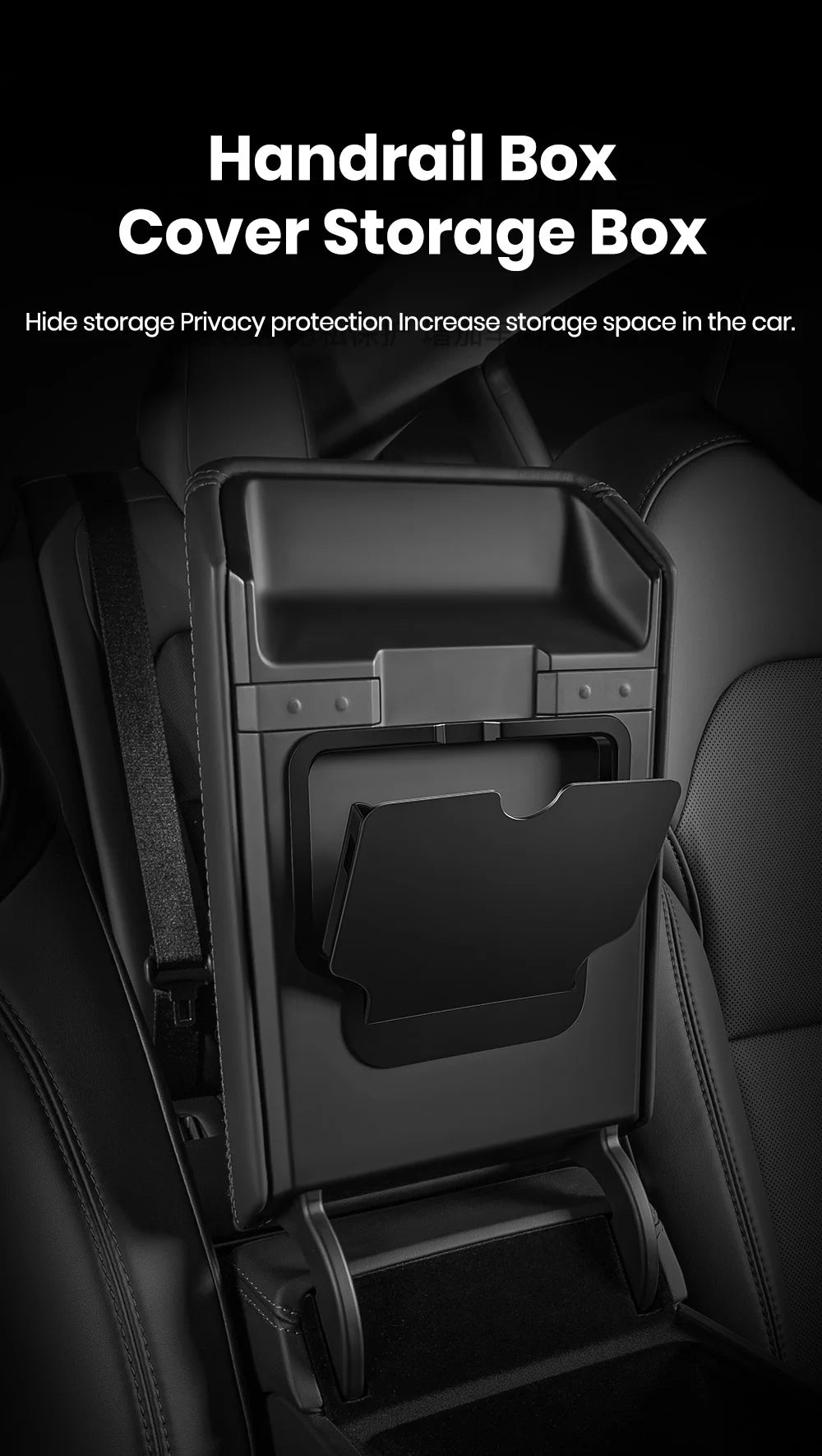 Accoudoir central caché, boîte de rangement, support de verre, organisateur de Console, accessoires pour Tesla modèle 3 Highland 2025 modèle Y 2021 – 2025