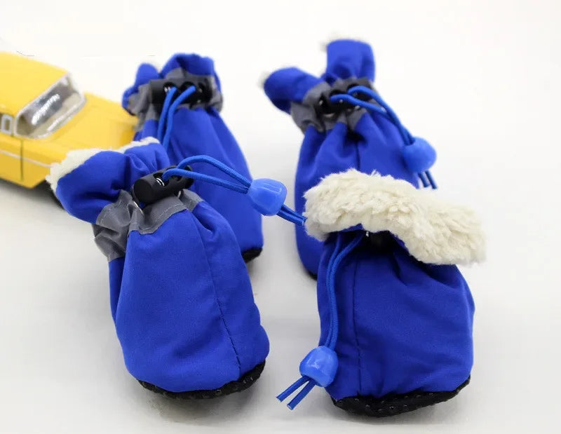 Chaussures antidérapantes pour chiot, 4 pièces, imperméables, pour animaux de compagnie, bottes de neige, de pluie, pour chien, chiot, chat, Chihuahua, soins des pattes, hiver