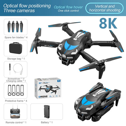 Xiaomi YT11 Drone 8K HD trois caméras moteur sans brosse 5G WIFI FPV flux optique positionnement évitement d'obstacles RC Drone 20000M