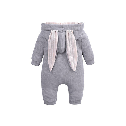 Melario garçons vêtements à manches longues bébé enfants grandes oreilles lapin body fille bébé à capuche fermeture éclair Creeper barboteuse