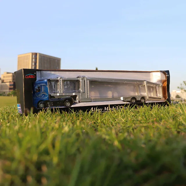 1:50 grand camion en alliage moulé sous pression modèle de voiture jouets conteneur retirer son et lumière véhicules de Transport modèle jouets pour garçons cadeaux