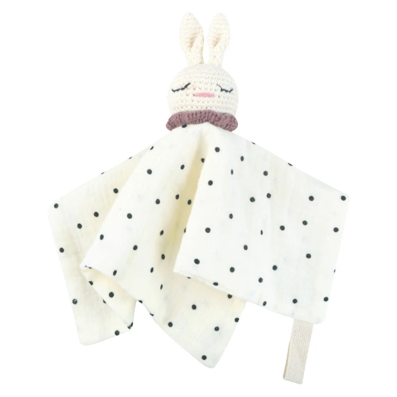 Bébé bébé apaiser serviette réconfortante Crochet lapin rot tissu sommeil apaisant poupée jouet pacifier sucette bavoir pour les