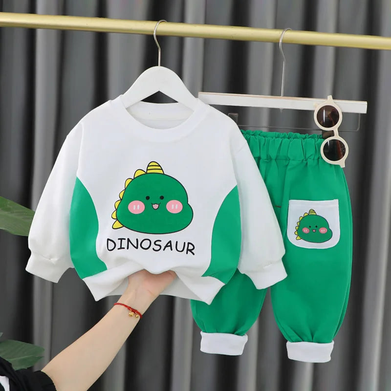 Nouveau printemps automne bébé vêtements enfants garçons filles dessin animé T-Shirt pantalon 2 pièces/ensembles enfant en bas âge Costume décontracté infantile enfants survêtements