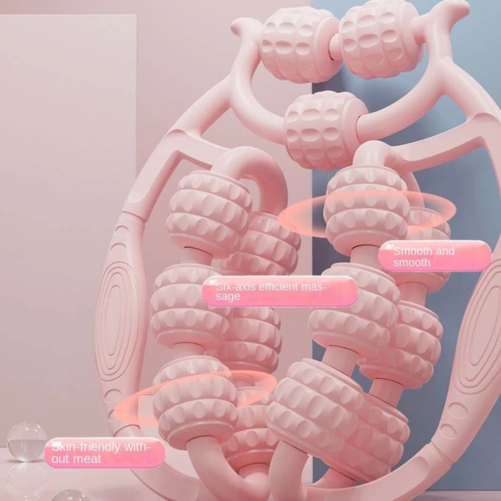 Masseur de jambes multifonctionnel à 12 roues, rouleau de Massage à couverture complète pour bras, taille, Relaxation musculaire des jambes, Machine de Massage manuelle