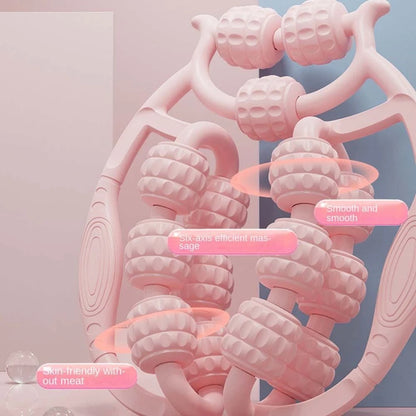 Masseur de jambes multifonctionnel à 12 roues, rouleau de Massage à couverture complète pour bras, taille, Relaxation musculaire des jambes, Machine de Massage manuelle