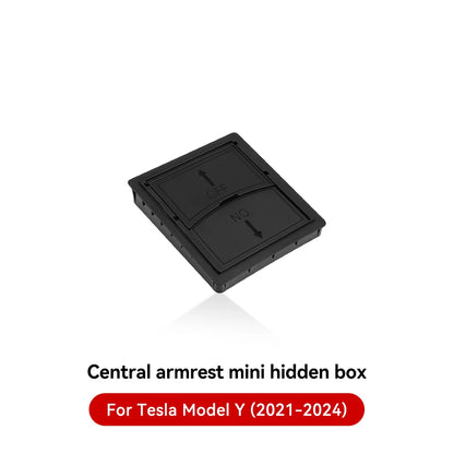 Accoudoir central caché, boîte de rangement, support de verre, organisateur de Console, accessoires pour Tesla modèle 3 Highland 2025 modèle Y 2021 – 2025